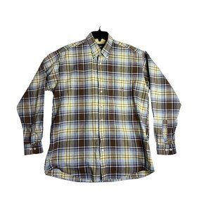 Cinch Plaid Long Sleeve Cowboy Western Work Shirt Mens Large Black Label